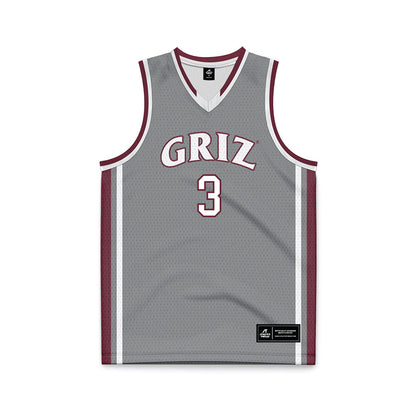 Montana - NCAA Men's Basketball : Brooklyn Hicks - Grey Basketball Jersey-0