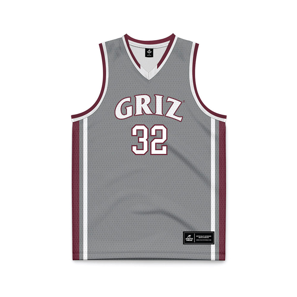 Montana - NCAA Men's Basketball : Te'Jon Sawyer - Grey Basketball Jersey-0