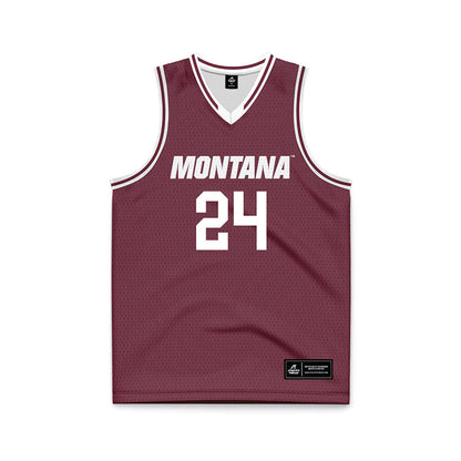 Montana - NCAA Men's Basketball : Kenyon Aguino - Maroon Basketball Jersey-0