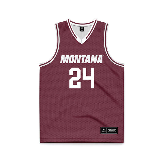 Montana - NCAA Men's Basketball : Kenyon Aguino - Maroon Basketball Jersey-0