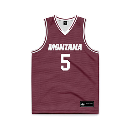Montana - NCAA Men's Basketball : Amari Jedkins - Maroon Basketball Jersey-0