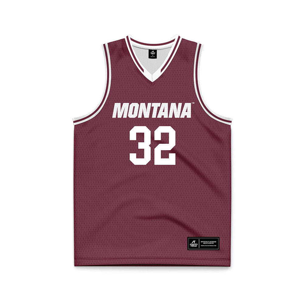 Montana - NCAA Men's Basketball : Te'Jon Sawyer - Maroon Basketball Jersey-0