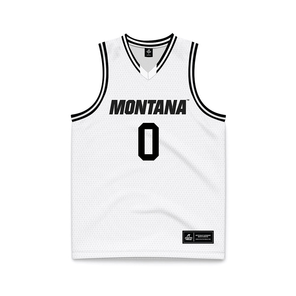 Montana - NCAA Men's Basketball : Money Williams - White Basketball Jersey-0