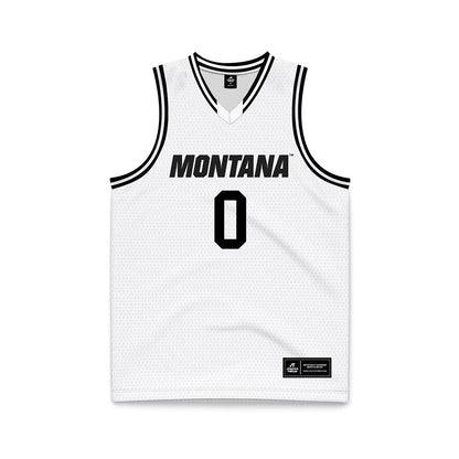 Montana - NCAA Men's Basketball : Money Williams - White Basketball Jersey-0
