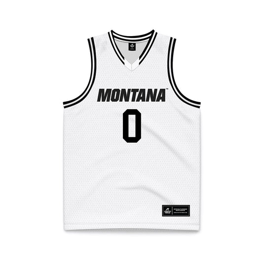Montana - NCAA Men's Basketball : Money Williams - White Basketball Jersey-0