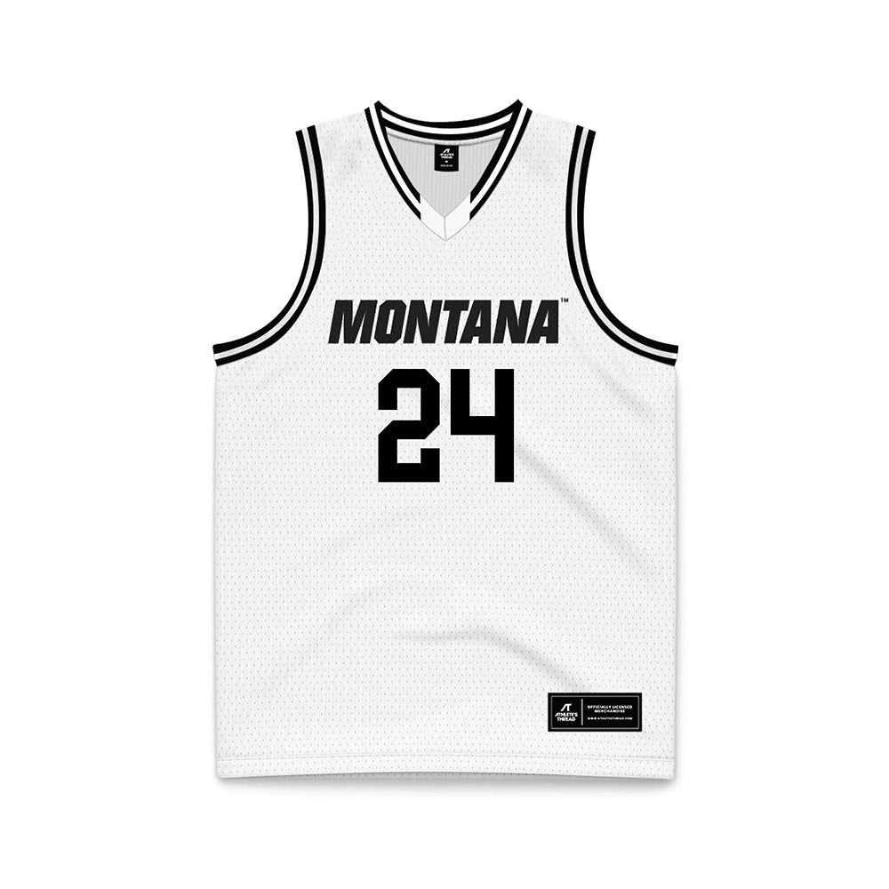 Montana - NCAA Men's Basketball : Kenyon Aguino - White Basketball Jersey-0