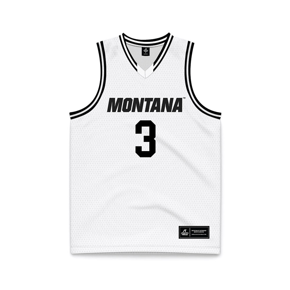 Montana - NCAA Men's Basketball : Brooklyn Hicks - White Basketball Jersey-0