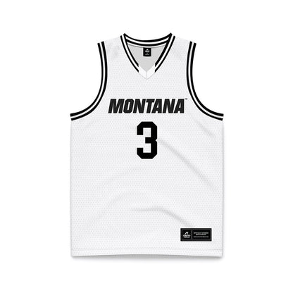 Montana - NCAA Men's Basketball : Brooklyn Hicks - White Basketball Jersey-0