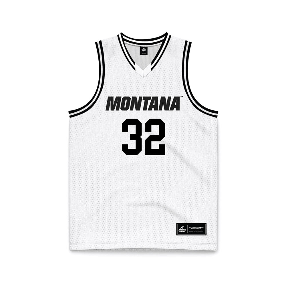 Montana - NCAA Men's Basketball : Te'Jon Sawyer - White Basketball Jersey-0