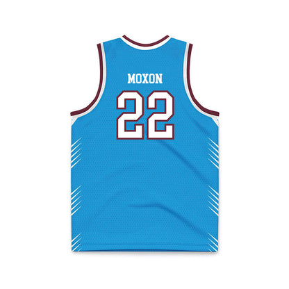 Montana - NCAA Men's Basketball : Luke Moxon - Blue Basketball Jersey-1