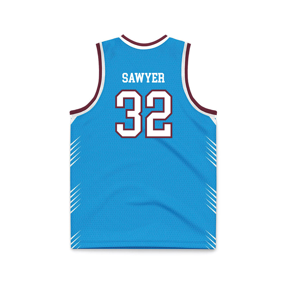 Montana - NCAA Men's Basketball : Te'Jon Sawyer - Blue Basketball Jersey-1
