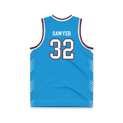 Montana - NCAA Men's Basketball : Te'Jon Sawyer - Blue Basketball Jersey-1