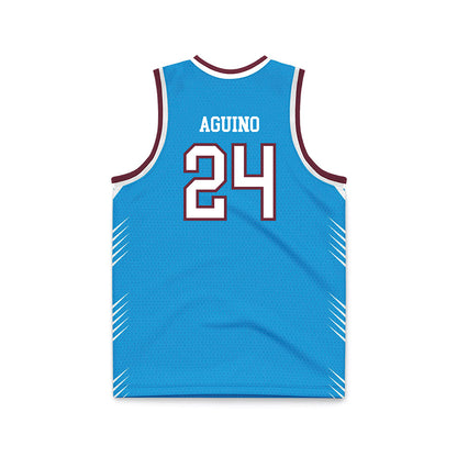 Montana - NCAA Men's Basketball : Kenyon Aguino - Blue Basketball Jersey-1