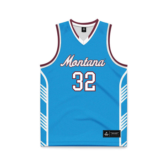 Montana - NCAA Men's Basketball : Te'Jon Sawyer - Blue Basketball Jersey-0
