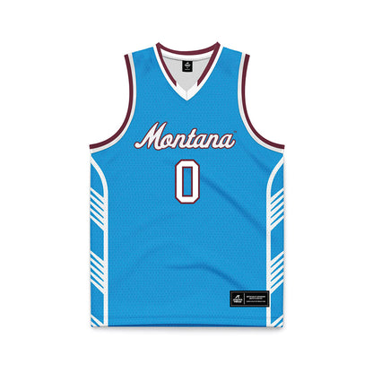 Montana - NCAA Men's Basketball : Money Williams - Blue Basketball Jersey-0