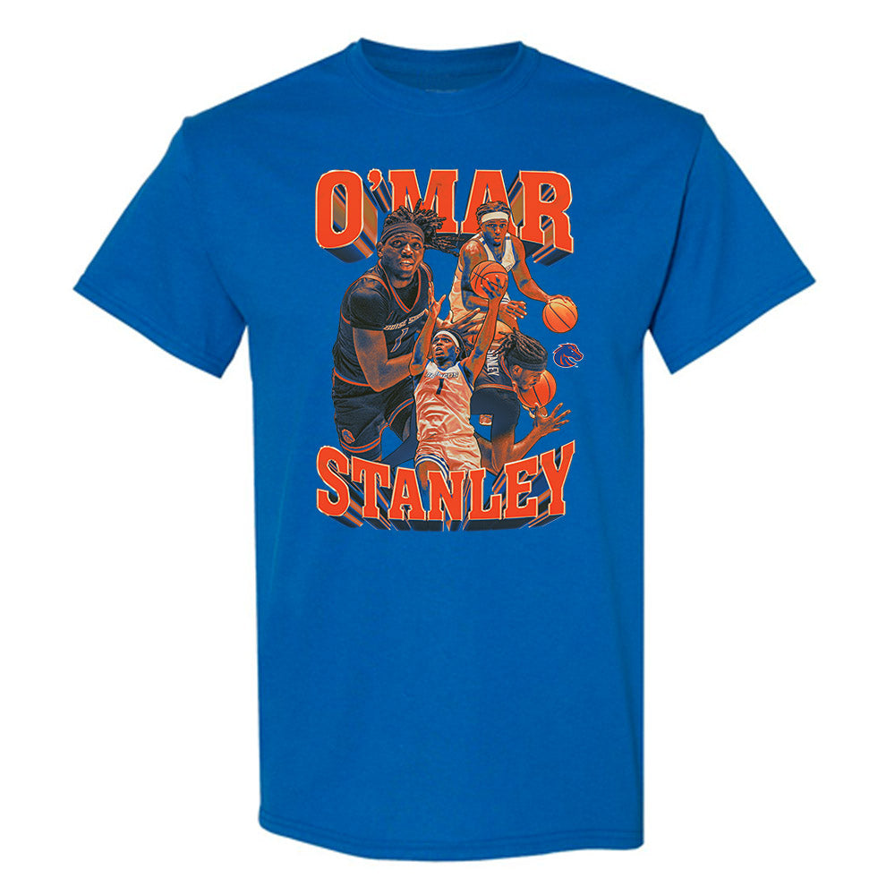 Boise State - NCAA Men's Basketball : O'Mar Stanley - Player Collage T-Shirt-0