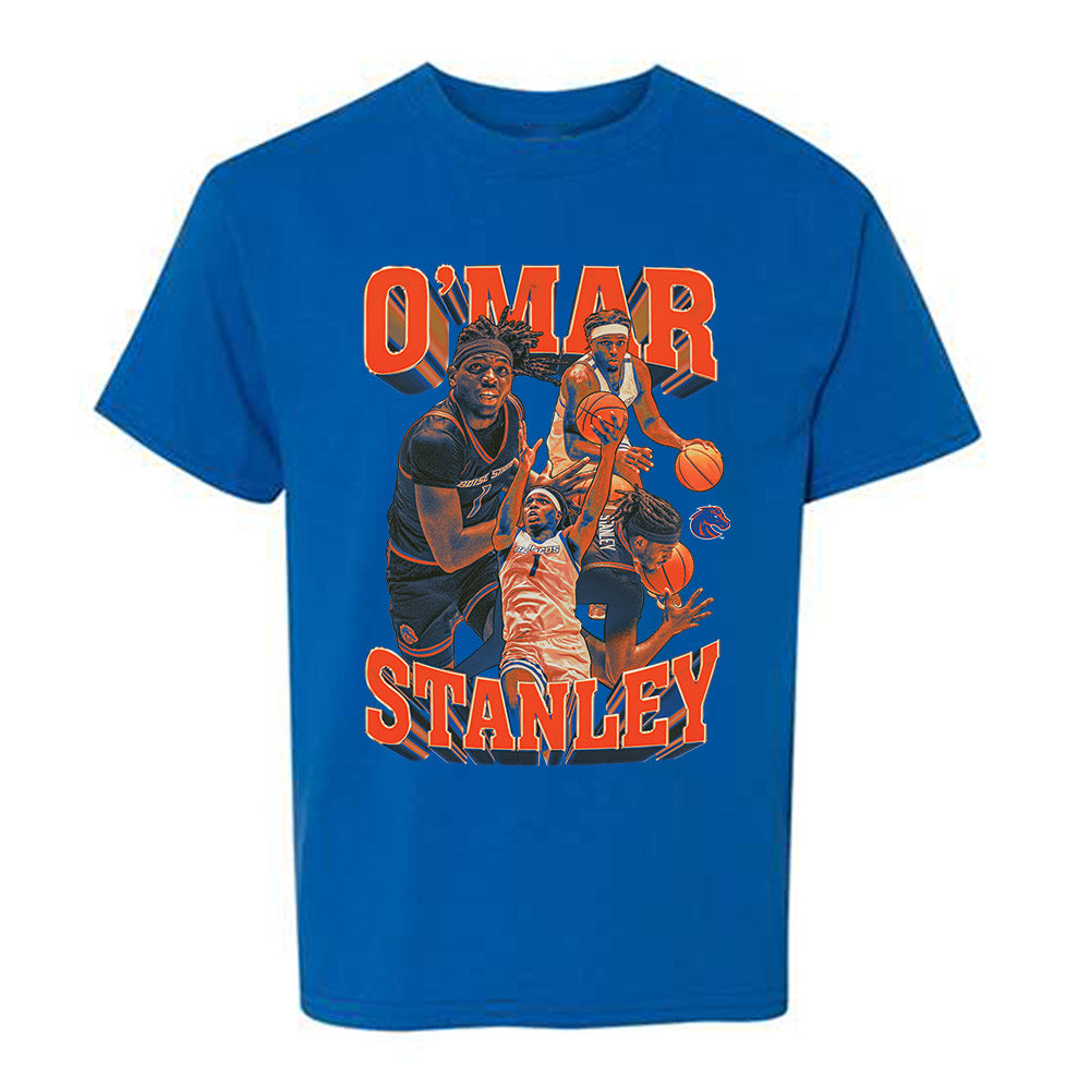 Boise State - NCAA Men's Basketball : O'Mar Stanley - Player Collage Youth T-Shirt-0