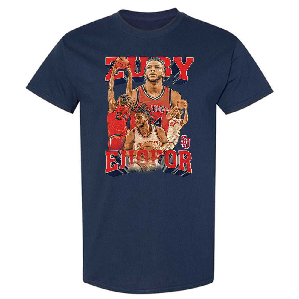 St. Johns - NCAA Men's Basketball : Zuby Ejiofor - Player Collage T-Shirt-0