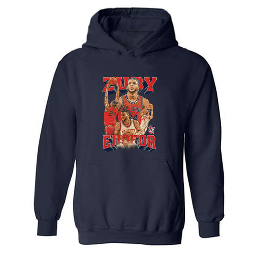 St. Johns - NCAA Men's Basketball : Zuby Ejiofor - Player Collage Hooded Sweatshirt-0