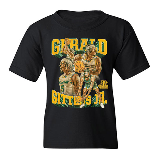 Northern Michigan - NCAA Men's Basketball : Gee Gittens Jr - Player Collage Youth T-Shirt-0