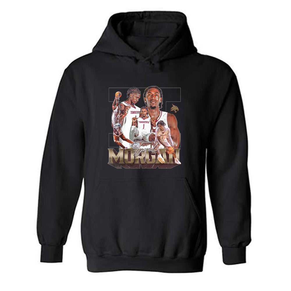 Texas State - NCAA Men's Basketball : Tyrel Morgan - Player Collage Hooded Sweatshirt-0