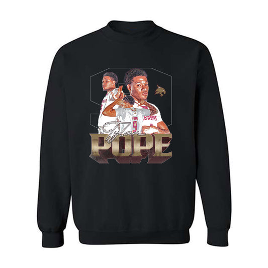 Texas State - NCAA Men's Basketball : Tylan Pope - Player Collage Crewneck Sweatshirt-0