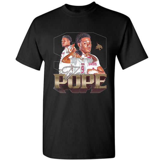 Texas State - NCAA Men's Basketball : Tylan Pope - Player Collage T-Shirt-0