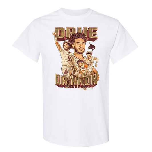 Texas State - NCAA Men's Basketball : Drue Drinnon - Player Collage T-Shirt-0