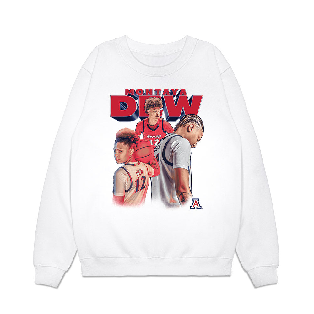 Arizona - NCAA Women's Basketball : Montaya Dew - Collage Premium Crewneck Sweatshirt-0