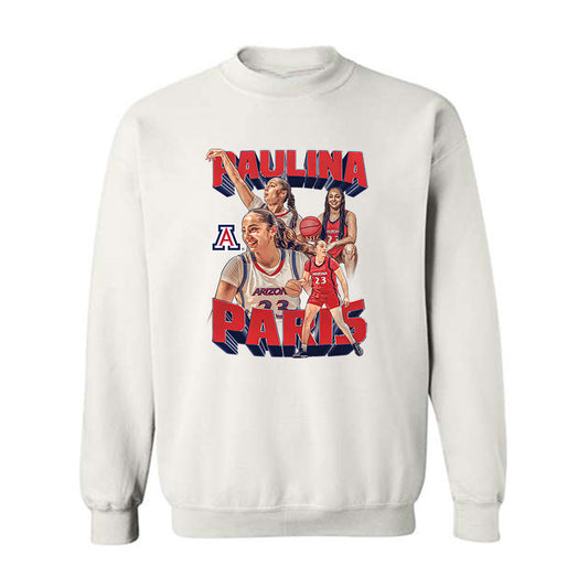 Arizona - NCAA Women's Basketball : Paulina Paris - Player Collage Crewneck Sweatshirt-0