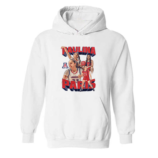 Arizona - NCAA Women's Basketball : Paulina Paris - Player Collage Hooded Sweatshirt-0