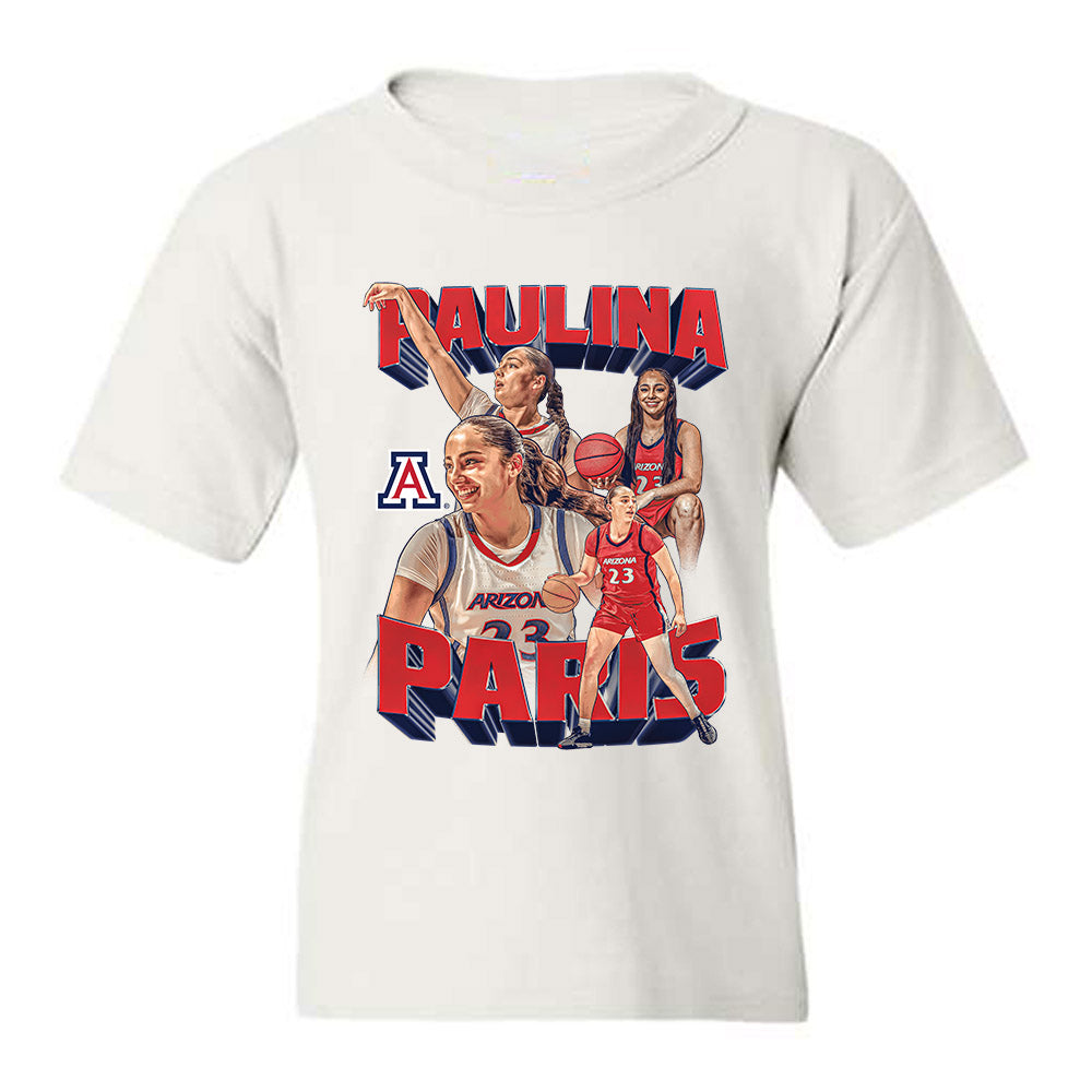 Arizona - NCAA Women's Basketball : Paulina Paris - Player Collage Youth T-Shirt-0