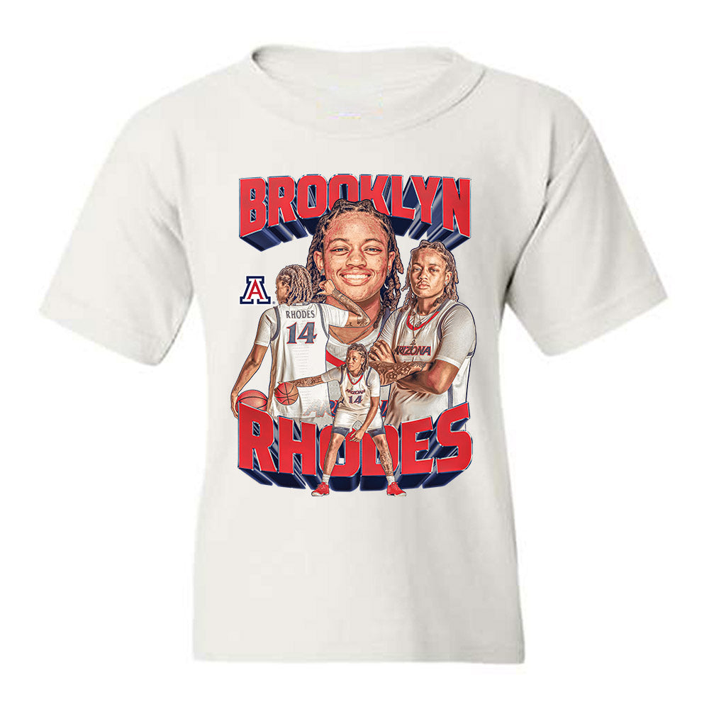 Arizona - NCAA Women's Basketball : Brooklyn Rhodes - Player Collage Youth T-Shirt-0