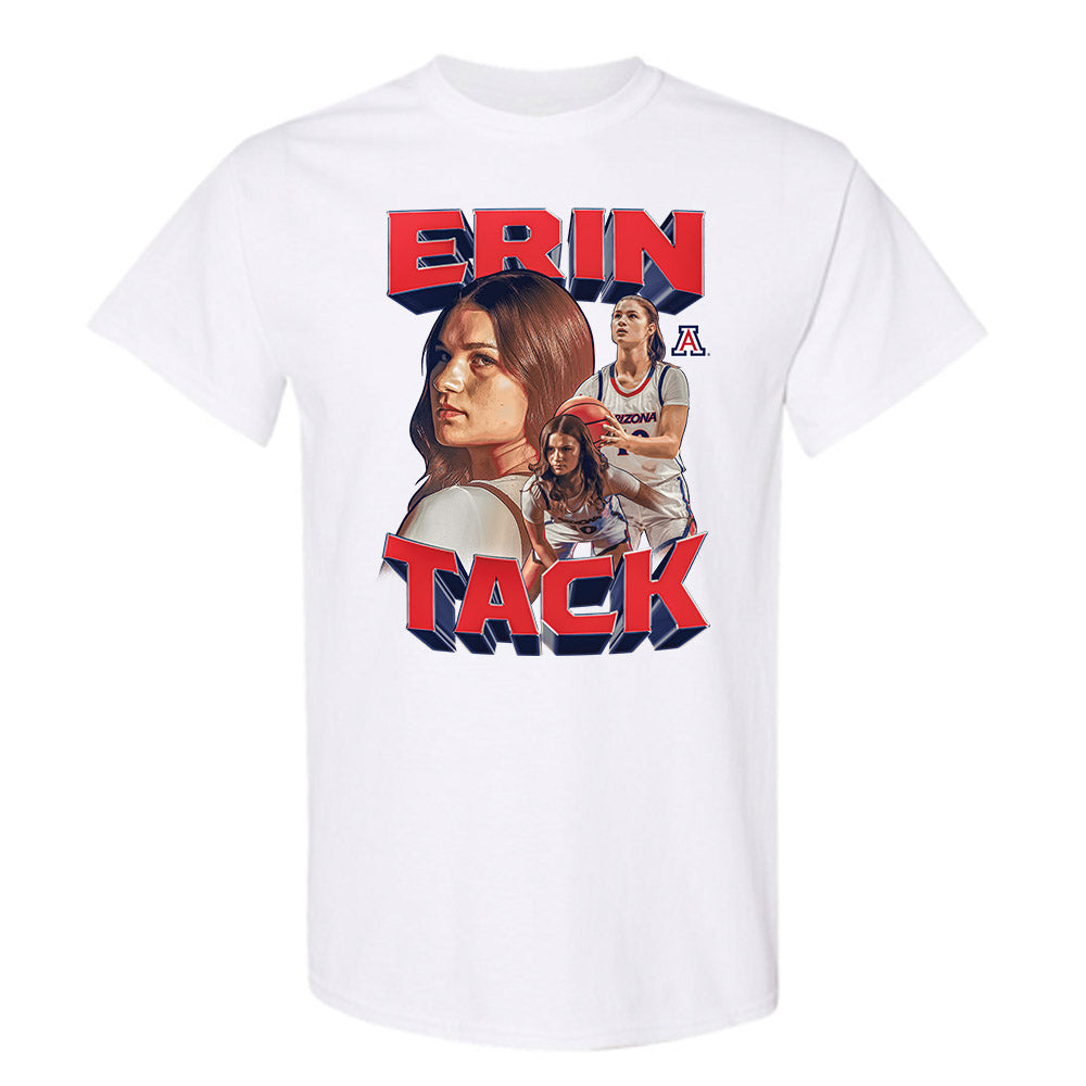 Arizona - NCAA Women's Basketball : Erin Tack - Player Collage T-Shirt-0