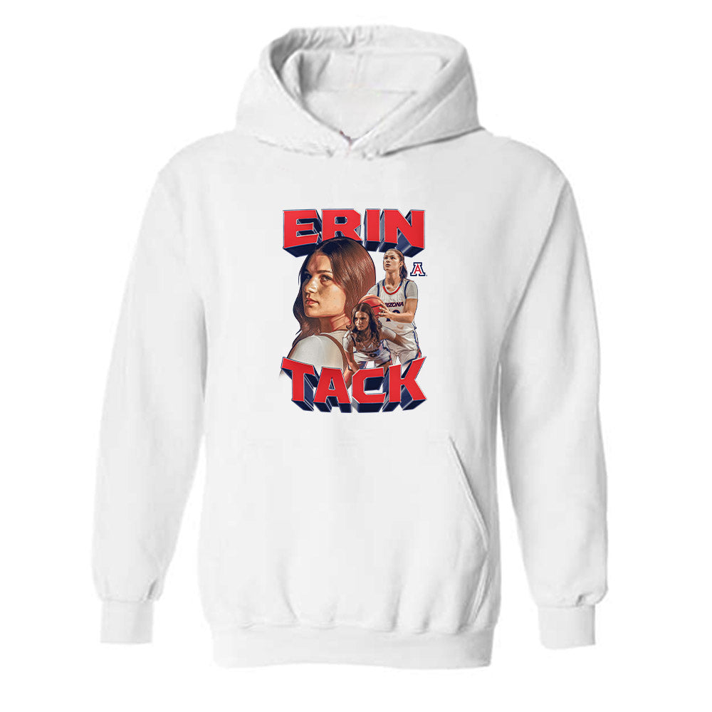 Arizona - NCAA Women's Basketball : Erin Tack - Player Collage Hooded Sweatshirt-0