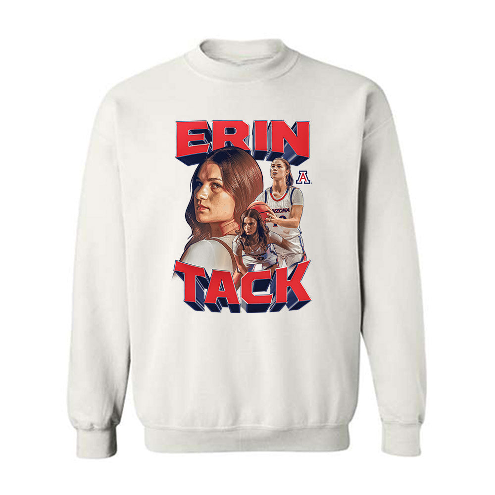 Arizona - NCAA Women's Basketball : Erin Tack - Player Collage Crewneck Sweatshirt-0