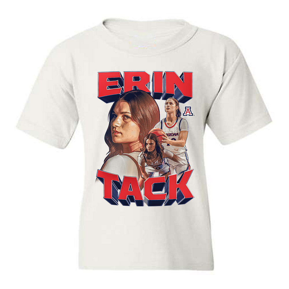 Arizona - NCAA Women's Basketball : Erin Tack - Player Collage Youth T-Shirt-0