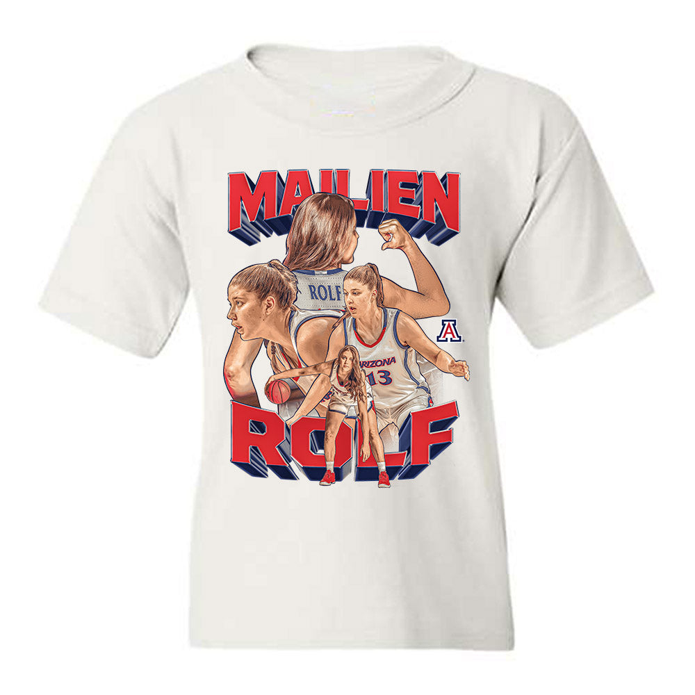 Arizona - NCAA Women's Basketball : Mailien Rolf - Player Collage Youth T-Shirt-0