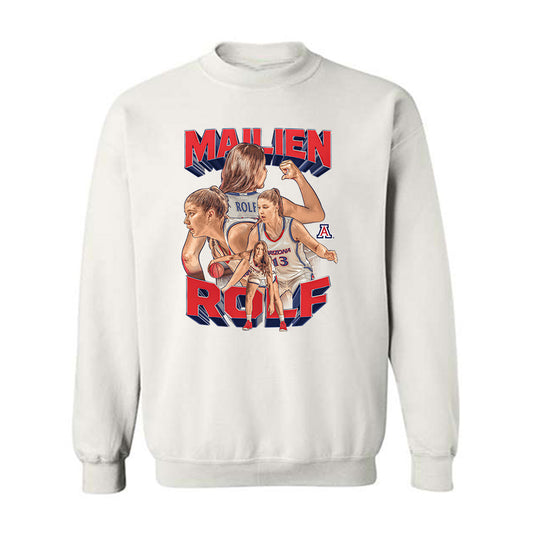 Arizona - NCAA Women's Basketball : Mailien Rolf - Player Collage Crewneck Sweatshirt-0