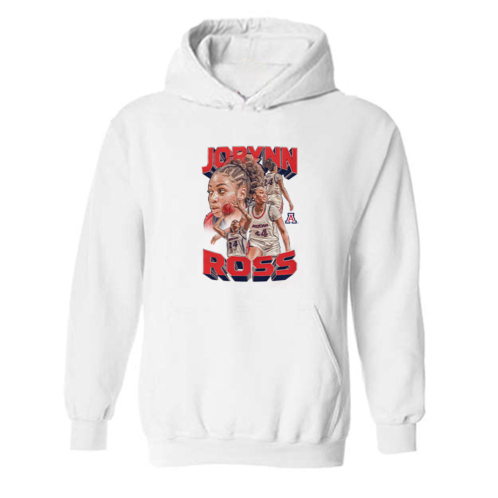 Arizona - NCAA Women's Basketball : Jorynn Ross - Player Collage Hooded Sweatshirt-0