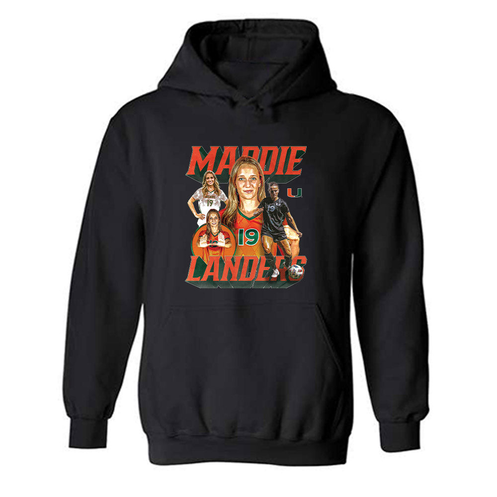 Miami - NCAA Women's Soccer : Madison Landers - Hooded Sweatshirt-0