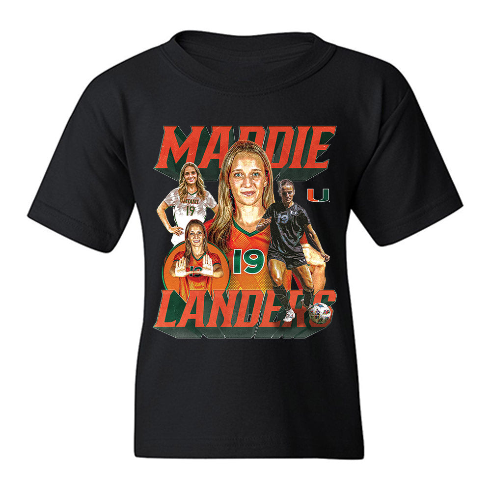 Miami - NCAA Women's Soccer : Madison Landers - Youth T-Shirt-0
