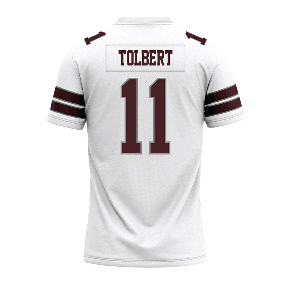 Montana - NCAA Football : Elijawah Tolbert - White Premium Football Jersey-1