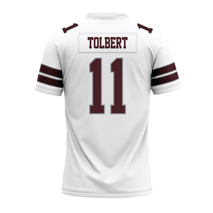 Montana - NCAA Football : Elijawah Tolbert - White Premium Football Jersey-1