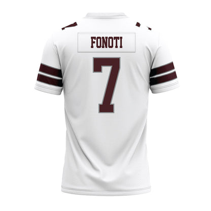Montana - NCAA Football : Va'aimalae Fonoti - White Premium Football Jersey-1