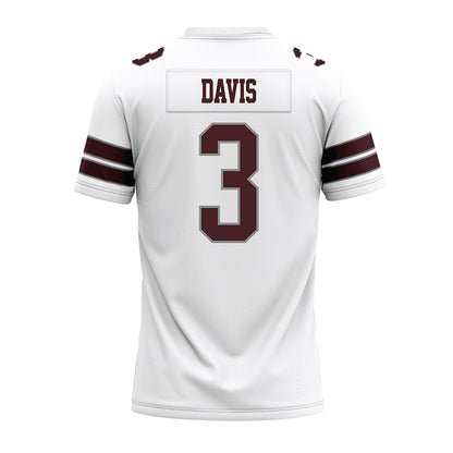 Montana - NCAA Football : brooks davis - White Premium Football Jersey-1