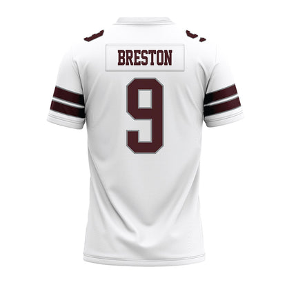 Montana - NCAA Football : Justus Breston - White Premium Football Jersey-1