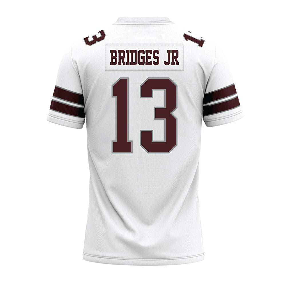 Montana - NCAA Football : Lekeldrick Bridges Jr - White Premium Football Jersey-1