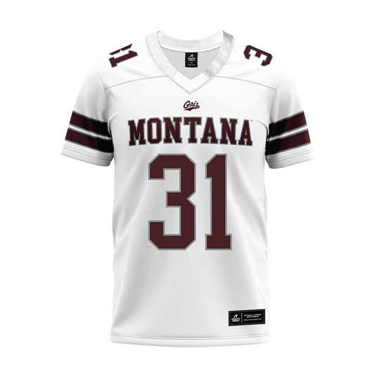 Montana - NCAA Football : Geno Leonard - White Premium Football Jersey-0