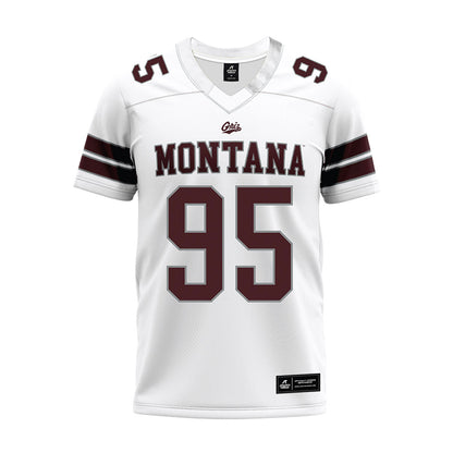 Montana - NCAA Football : Derek Moreland - White Premium Football Jersey-0